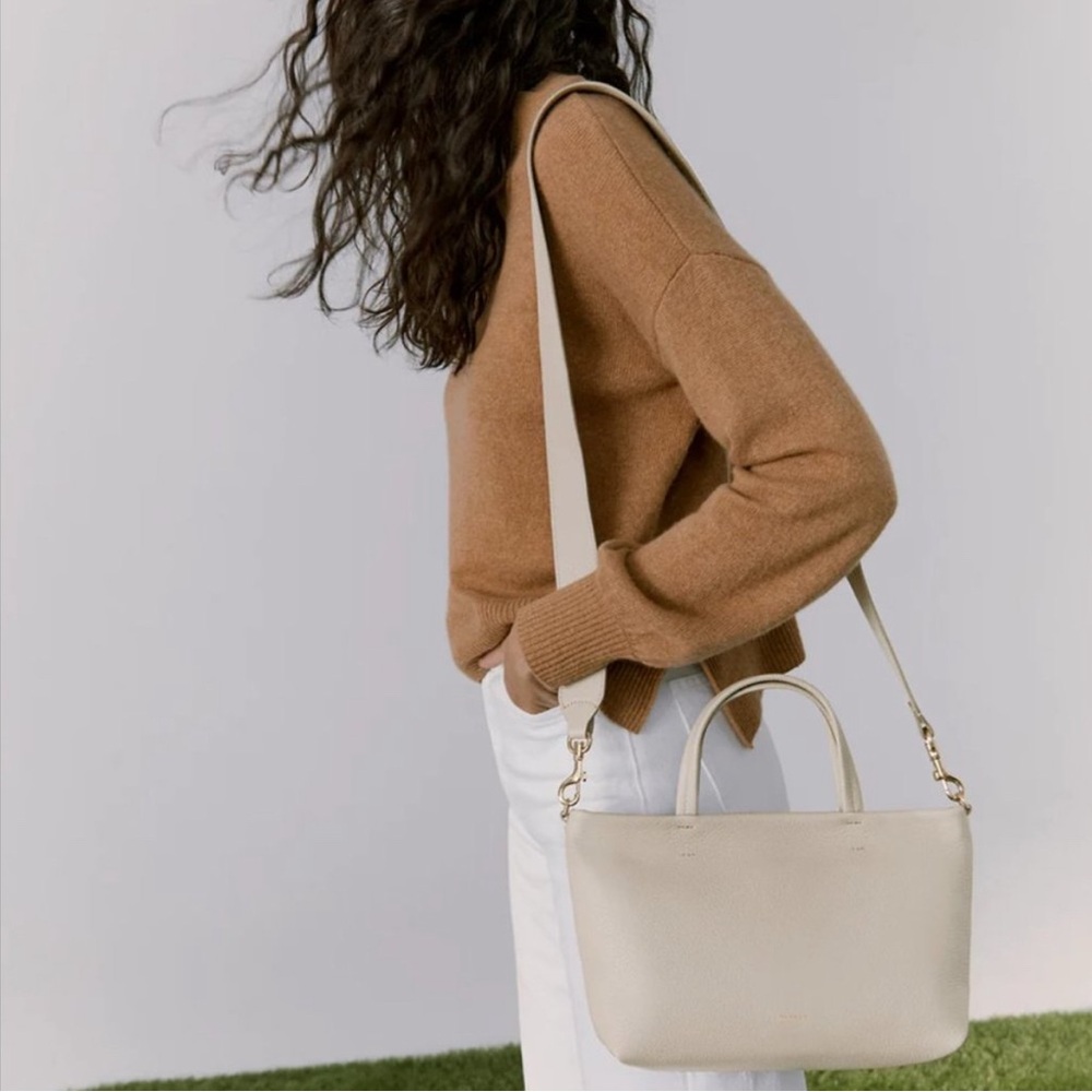 CUYANA Mini Easy Zipper Tote in Ecru - Picture 13 of 14